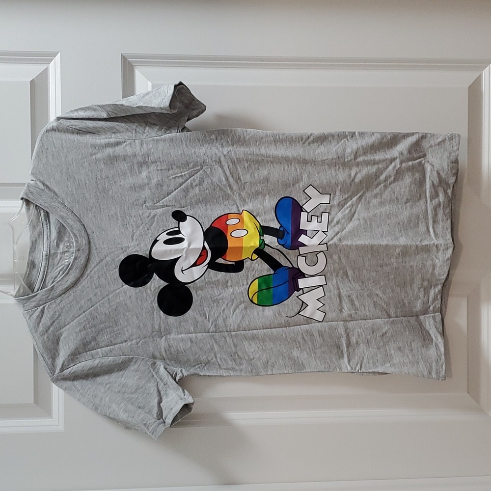 New PRIDE Disney Mickey Mouse Rainbow Collection T-shirt XS